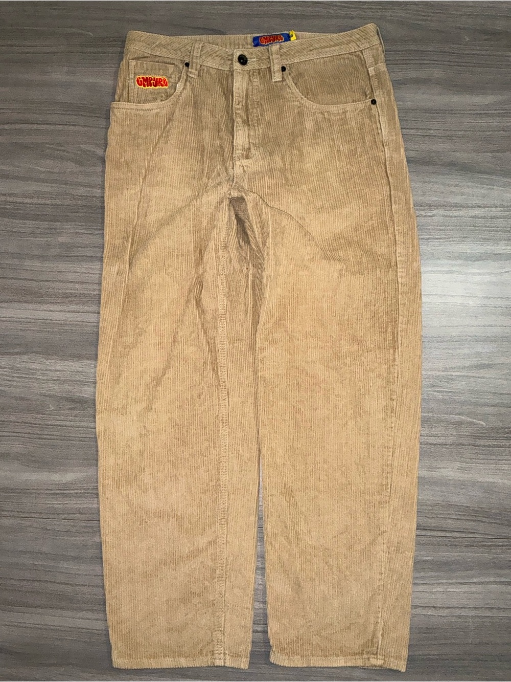 Empyre Loose Fit Corduroy Skate Pants Tan Khaki Men's Size 30x27 Slouchy